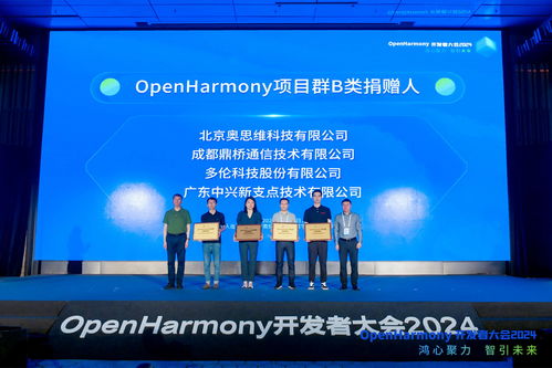 openharmony开发者大会2024致谢项目群捐赠人,多家单位参与现场授牌